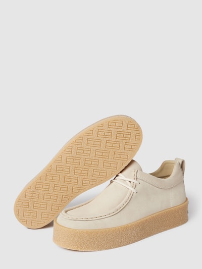 Tommy Jeans Lage schoenen van echt leer met plateauzool Offwhite - 4