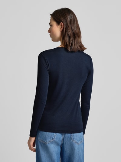 Tom Tailor Bluzka z długim rękawem o kroju regular fit z mieszanki bawełny Ciemnoniebieski 5