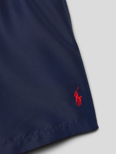 Polo Ralph Lauren Kids Zwembroek met labelstitching, model 'TRAVELLER' Marineblauw - 2