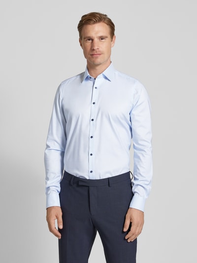 OLYMP Level Five Slim Fit Businesshemd aus feiner Baumwolle mit extralangem Arm Modell 'NEW YORK' Bleu 4