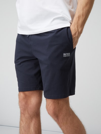 BOSS Pyjamashorts mit Logo-Stickerei Marine 3