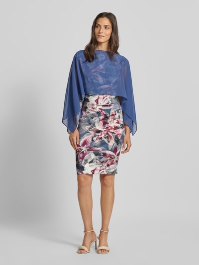 Swing Stola van chiffon Blauw - 1