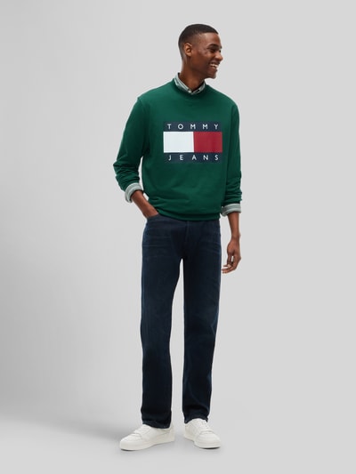 Tommy Jeans Regular Fit Sweatshirt aus reiner Baumwolle Dunkelgruen 1
