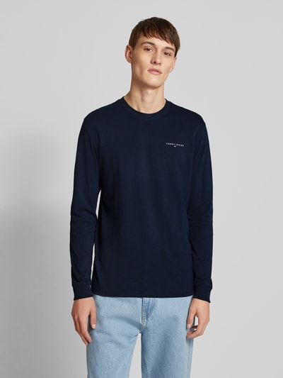 Tommy Jeans Slim Fit Longsleeve mit Label-Print Marine 4