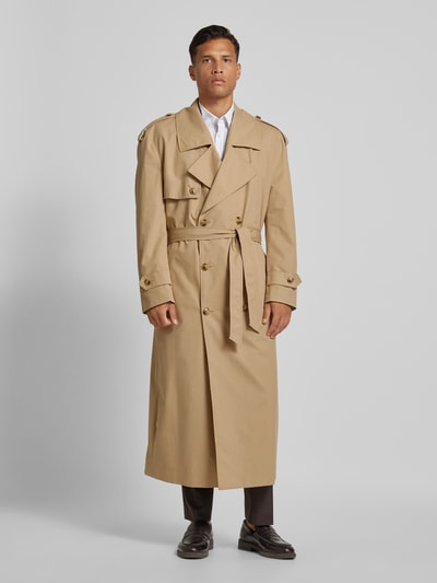 Baldessarini Trenchcoat met strikceintuur, model 'Cleo' Beige - 4