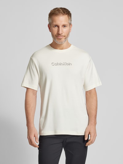 CK Calvin Klein T-shirt met labeldetail Offwhite - 4