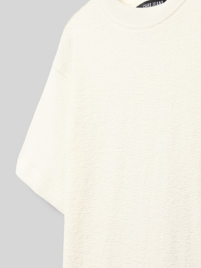 Productfoto, Regular Fit T-Shirt met structuurpatroon model 'Farno' van CARS JEANS, zuiver katoen, ronde hals, ruglengte maat 140: 54 cm, effen crème, fijne textuur