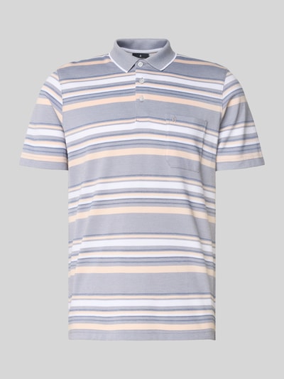 RAGMAN Regular Fit Poloshirt mit Brusttasche Silber 2