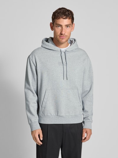 CK Calvin Klein Hoodie mit Label-Stitching Mittelgrau Melange 4