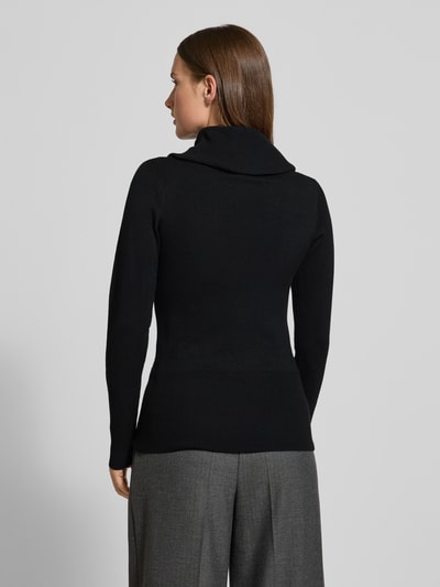 Soyaconcept Slim fit shirt met lange mouwen van viscosemix, model 'Dollie' Zwart - 5