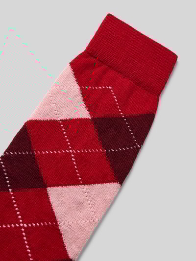 Burlington Kniekousen met argyleprint, model 'Marylbone' Bordeaux - 2