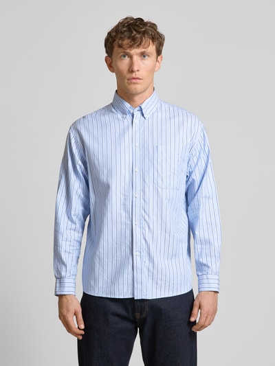 Les Deux Freizeithemd mit Button-Down-Kragen Bleu 4