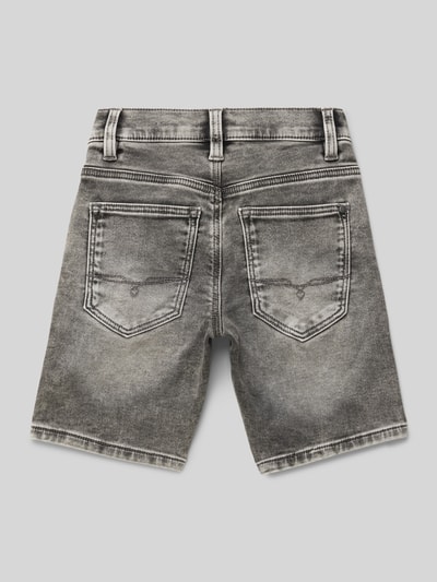 s.Oliver RED LABEL Regular Fit Jeansshorts im Used-Look Modell 'Brad' Mittelgrau Melange 3