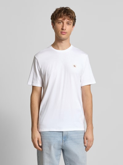 Calvin Klein Jeans T-shirt met labeldetail in een set van 2 stuks Zwart - 4