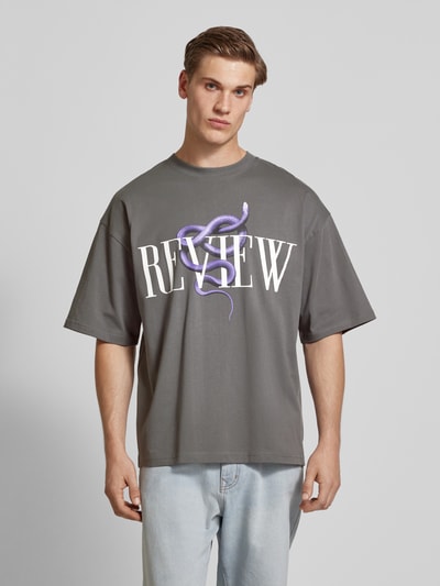 REVIEW Oversized T-Shirt mit Rundhalsausschnitt Dunkelgrau 4