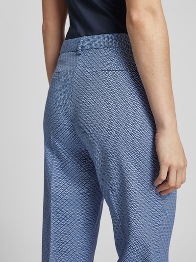 More & More Regular fit stoffen broek met persplooien Bleu - 3