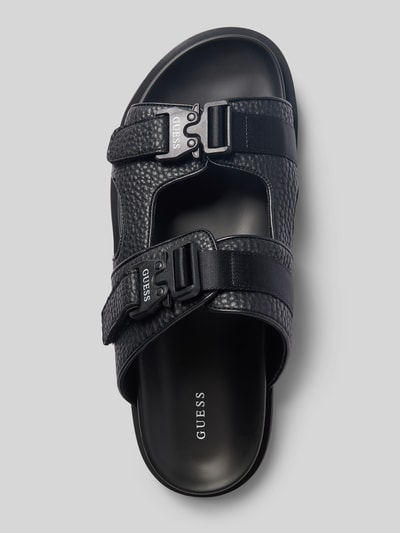 Guess Sandalen mit Label-Print Modell 'BAHAMAS' Black 3