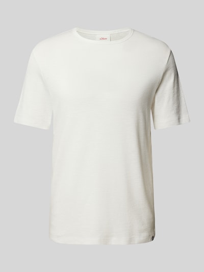 s.Oliver RED LABEL T-shirt met structuurmotief Wit - 2