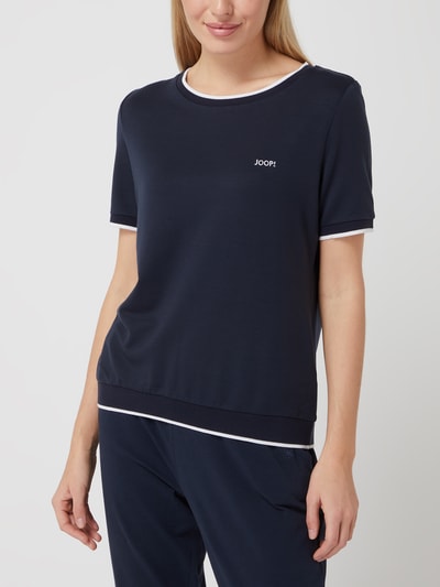 JOOP! BODYWEAR T-shirt van een mix van lyocell en elastaan  Marineblauw - 4