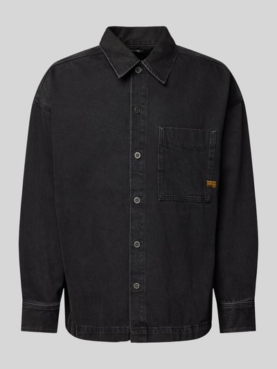 G-Star Raw Boxy Fit Jeanshemd mit Label-Detail Black 2