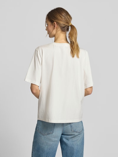 YAS Boxy Fit T-Shirt mit Pailletten Modell 'SANNIA' Weiss 5
