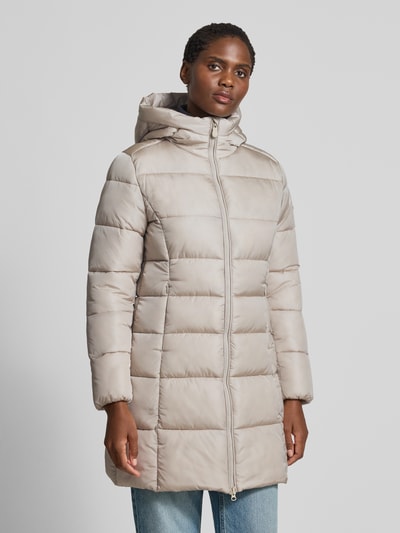 SAVE THE DUCK Gewatteerde lange jas met tweewegsritssluiting, model 'Taylor' Beige - 4
