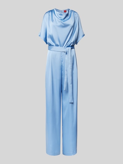 HUGO Regular Fit Jumpsuit aus Satin Modell 'KASMINA' Hellblau 2