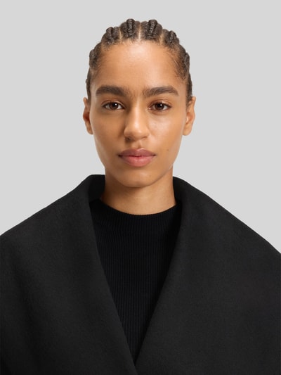 BOSS Regular fit lange wollen jas met sjaalkraag, model 'CARIBY' Zwart - 3