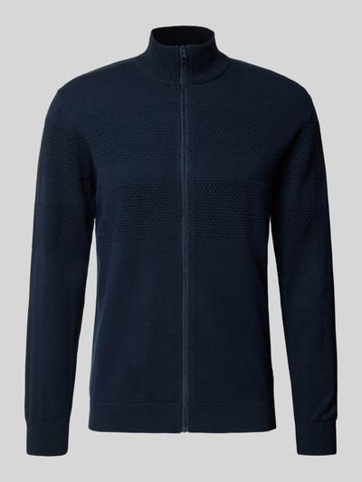 Lindbergh Cardigan met opstaande kraag en ritssluiting Donkerblauw - 2