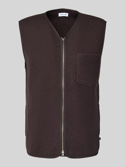 Samsøe Samsøe Kamizelka z zamkiem błyskawicznym Ciemnobrązowy 2