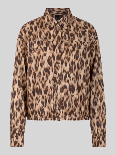 Marc Cain Overhemdblouse met elastische zoom Middenbruin - 2