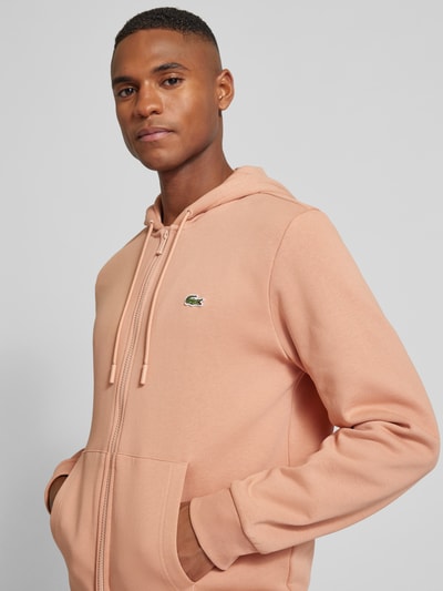 Lacoste Sweatjacke mit Label-Patch Rostrot 3