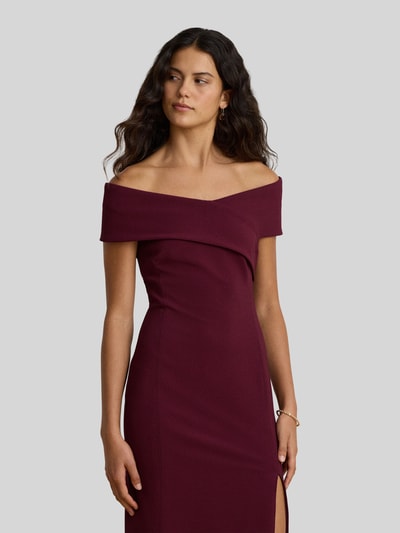 Lauren Ralph Lauren Cocktailjurk met carmenhals Bordeaux - 1