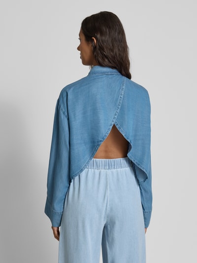 Only Regular Fit Hemdbluse mit Kimonoärmeln Modell 'CHARIS' Jeansblau 5