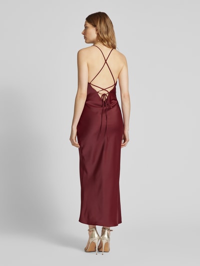 Jake*s Cocktail Cocktailkleid mit Wasserfall-Ausschnitt Bordeaux 5