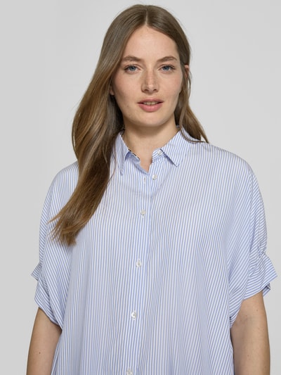 Emily Van den Bergh Regular Fit Hemdbluse mit 1/2-Arm Hellblau 3