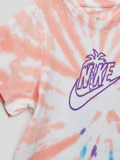 Nike Cropped T-Shirt in Batik-Optik mit Label-Print Offwhite 2