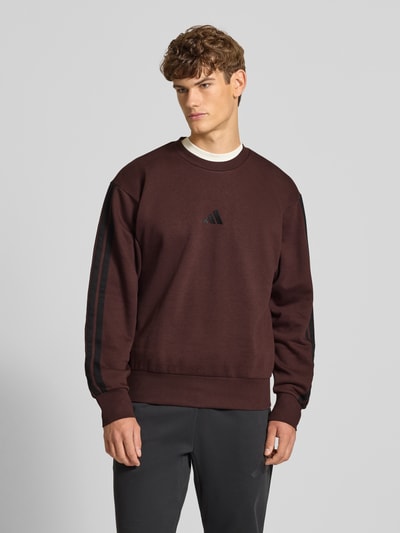 adidas Sportswear Sweatshirt met labelprint Donkerbruin - 4