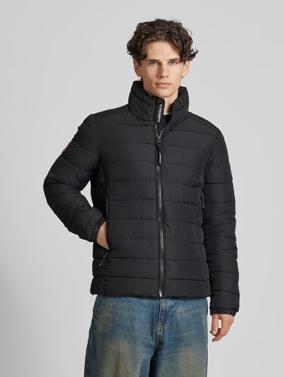 Superdry Steppjacke mit Stehkragen Modell 'Fuji' Black 4