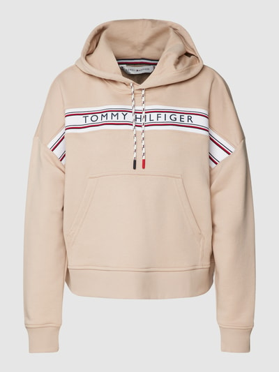 TOMMY HILFIGER Hoodie mit Logo-Print Taupe 2