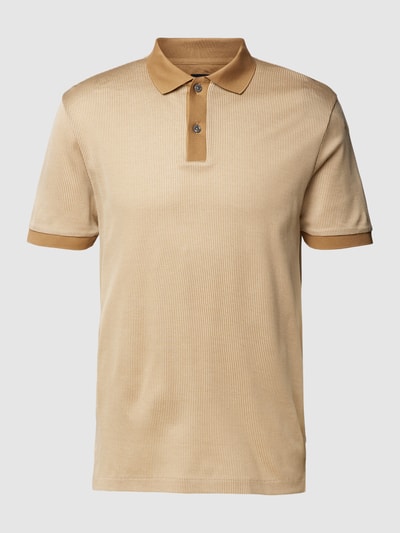BOSS Poloshirt mit Strukturmuster Modell 'Parlay' Beige 2