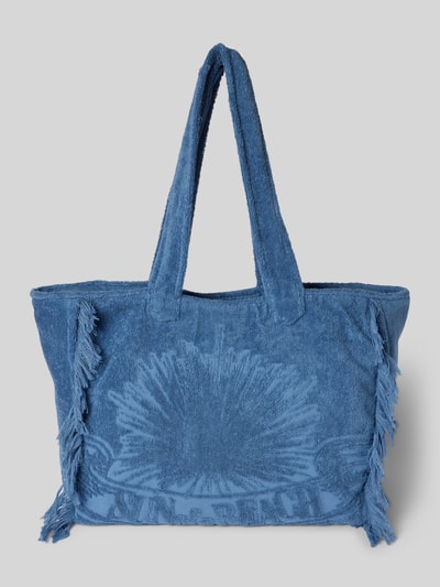 SUN OF A BEACH Strandtasche aus Frottee mit Fransen Blau 2