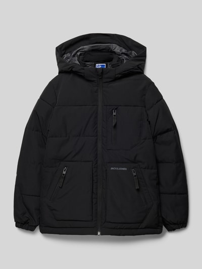 Jack & Jones Steppjacke mit Reißverschlusstaschen Modell 'OTTO' Black 1