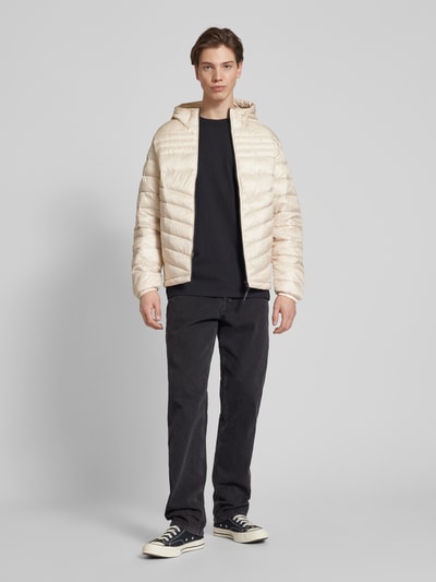 Jack & Jones Gewatteerd jack met opstaande kraag, model 'HERO' Beige - 1