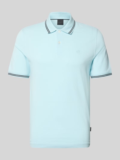 bugatti Regular Fit Poloshirt mit Logo-Stitching Aqua 2