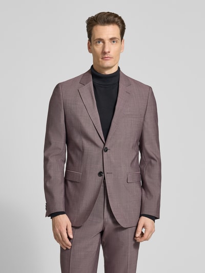 Męski model nosi Extra Slim Fit Anzugsakko aus Schurwoll-Mix Modell 'ARTI253X' od HUGO, jednolity kolor, krój extra slim fit, całkowity widok z przodu.