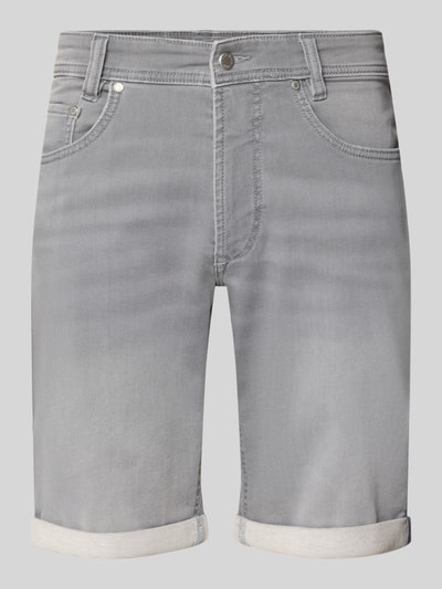 Produktfoto, Bermudas in Denim-Optik mit Eingrifftaschen von MAC, grauer Baumwoll-Elasthan-Mix, Regular-Fit, Used-Look, Umschlag
