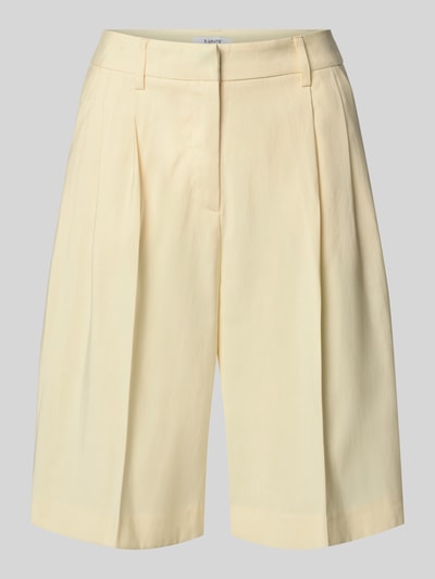 Produktfoto, Bermudas aus Viskose-Mix Modell 'ESSIE' von B.Young in Beige mit Bügelfalten, Regular-Fit, glatte Textur, Größe 36