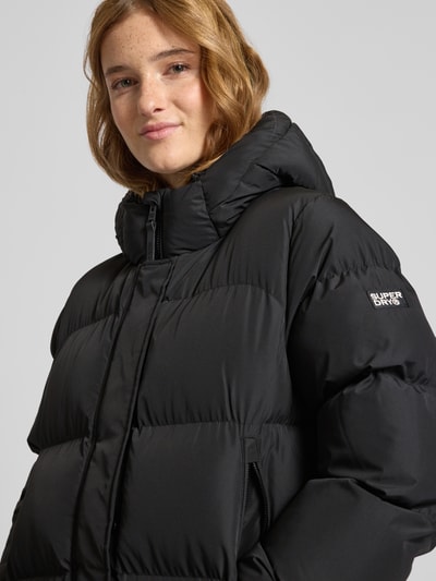 Superdry Gewatteerd jack met blinde ritssluiting en capuchon Zwart - 3