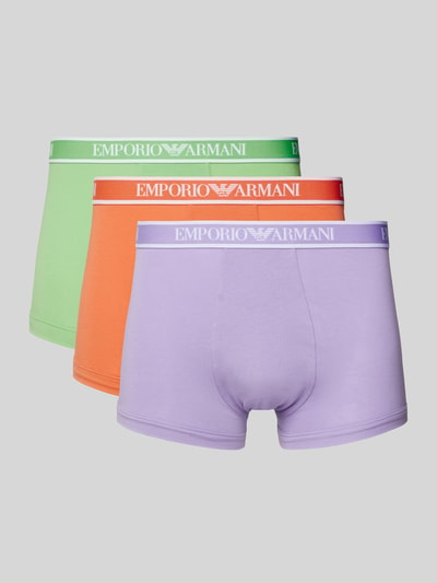 Emporio Armani Trunks mit elastischem Label-Bund im 3er-Pack Flieder 1